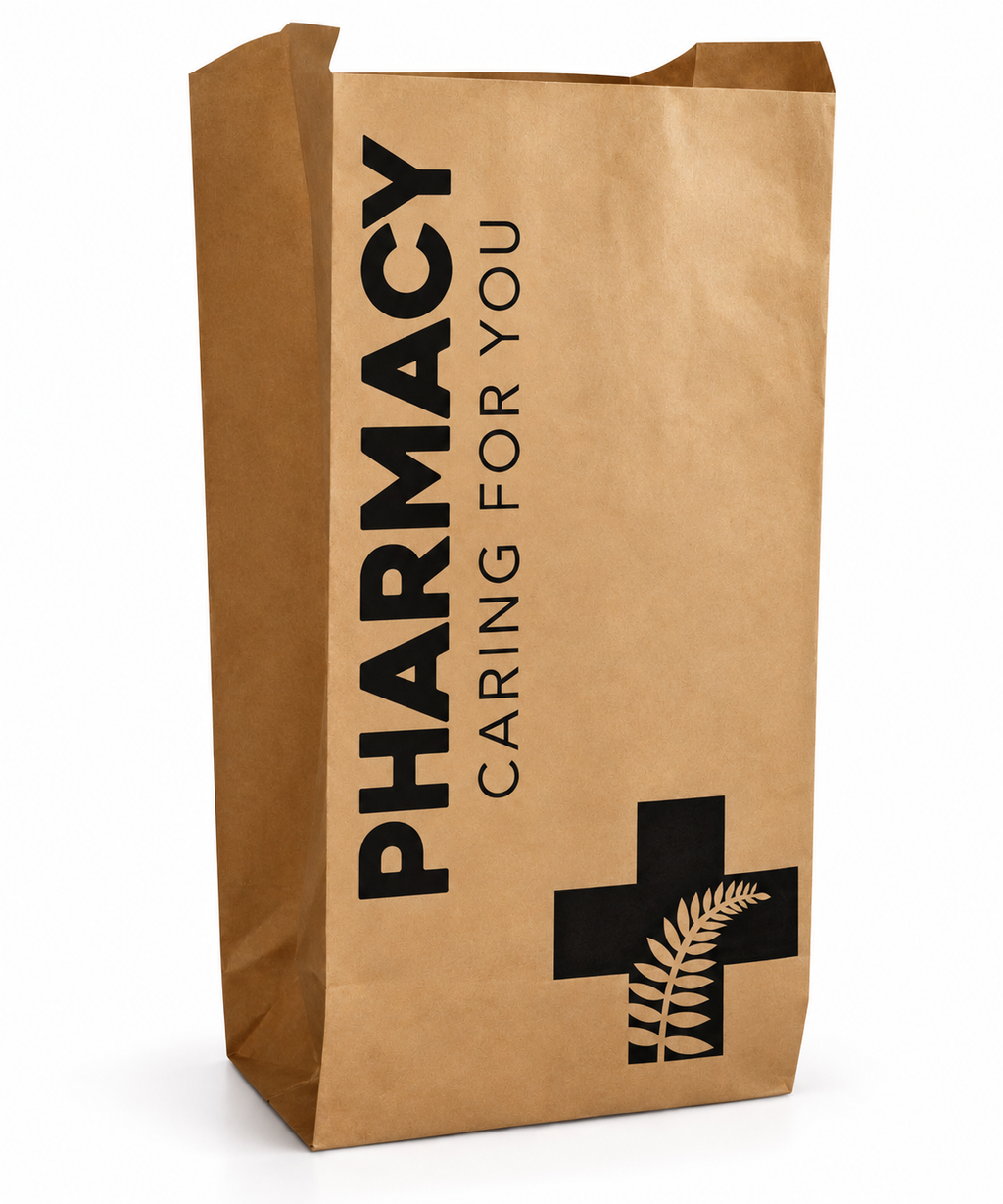 Pharmacy White Satchel Bag No. 3 - 140 x 60 x 275 mm