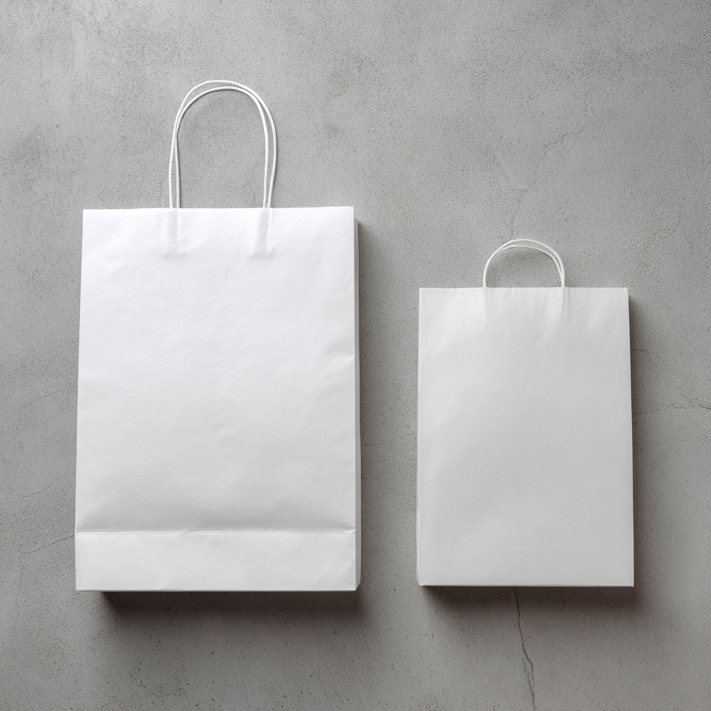 Printed Sample - White Rope Handle Paper Bag